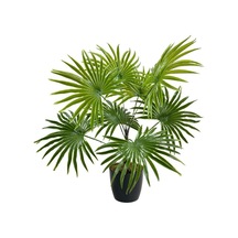 Yapay Çiçek Yelpaze Palmiye 8 Dal 50x40Cm Salon Çiçeği Plastik Si