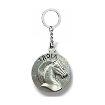 Troia Yuvarlak Figürlü Unisex Anahtarlık Metal Tasarım