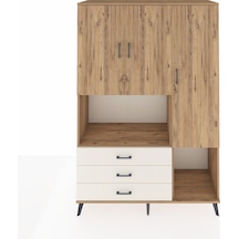 Hyperion Dolap 6 Raflı 3 Çekmeceli 3 Kapaklı 132x44x195 Çam-ç... Çam