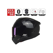 X340 Siyah Motosiklet Kaskı Spoiler Mod Güneş Vizörlü Full Face Kask