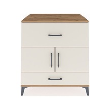 Kronos Şifonyer Tek Raflı 2 Çekmeceli 2 Kapaklı 88x59x96 Çam-aytaşı Atlas Çam