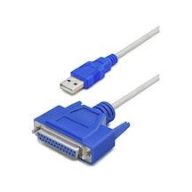 Usb To Paralel Lpt Yazıcı Dönüştürücü Kablosu 1.3 M - Silver Mavi Hdx7531