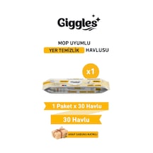 Giggles Mopa Uyumlu Yer Temizlik Havlusu 8 Katlı 4xl Arap Sabunu Katkılı 1 Paket 30 Adet Havlu Beyaz