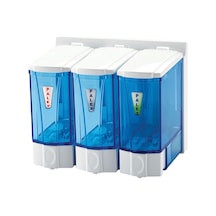 Mini Sıvı Sabun Dispenseri Üçlü 250 Cc Şeffaf-krom Diğer