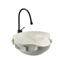 Lena EY-9102 Tezgah Üstü Lavabo Mat Beyaz