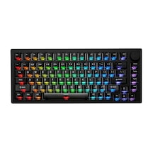Akko Monsgeek M1 V5 He Black Transparent Astroaim Manyetik Switch 8k Hz Hall Effect Hotswap Rgb Kablosuz İngilizce Gaming Klavye