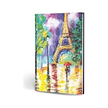 Creamona Paris Dokulu Mini Defter Çizgili Paris Çok Renkli