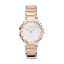 Obaku Denmark V292lxzwsh Quartz Çelik Rose/gri Sedef Kadran 31 Mm Kadın Kol Saati Gri