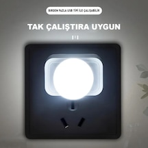 2 Adet Mini Usb Gece Lambası Beyaz