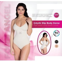 Form Angel 5004 Çıtçıtlı Ip Askılı Body Korse Siyah