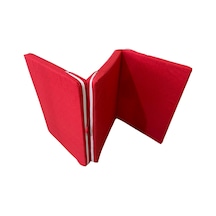 Viphomeconcept Katlanır Yer Yatağı Sünger Yatak Kırmızı Kırçıllı 80X180 Cm-7 Cm