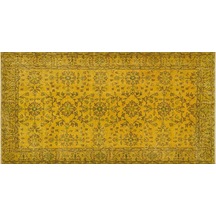Eşsiz Anadolu Vintage Eskitme El Dokuma Halı 1,12 X 2,14 Cm 9035