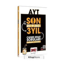 AYT Son 3 Yıl 2019 - 2021 Tamamı Çözümlü Çıkmış Sorular- Yargı Yayınları