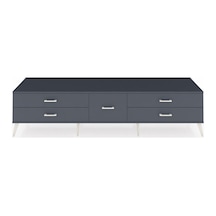 Hyperion Tv Ünitesi 5 Çekmeceli 220x44x51 Antrasit-aytaşı/antrasit Aytası/antrasıt - Antrasıt