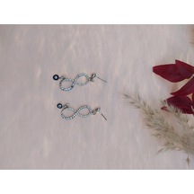 Hdmarketim Swarovski Taşlı Beyaz Sonsuzluk Temalı Nazarlı Küpe Çok Renkli Hdmarketim Swarovski Taşlı Beyaz Sonsuzluk Temalı Nazarlı Küpe Çok Renkli