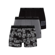U.S. Polo Assn. Erkek Antrasit Melanj - Siyah - Gri Melanj 3 Lü Boxer 80338