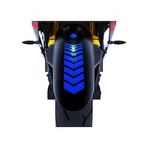 2 Adet Sport Motosiklet Çamurluk Reflektif Mavi Kask Sticker Çınar Extreme