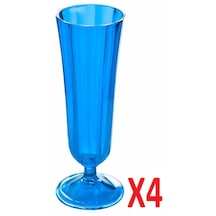 Porland Mavi Flüt Şampanya Bardağı 130cc 4'lü 04fıa001750