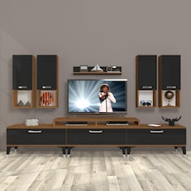 Decoraktiv Ekoflex 8da Mdf Silver Tv Ünitesi Tv Sehpası Ceviz - Siyah