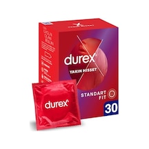 Durex Yakın Hisset İnce Prezervatif 30'lu, Standart Fit