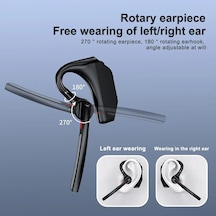 Kablosuz Kulaklık İle Çift Mikrofon Bluetooth Kulaklık Enc Gürültü İptal Siyah