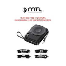 Magsafe 3in1 37,5 Watt Hızlı Şarj Powerbank Watch Ve Airpods Şarj Destekli Mt4580 Siyah İle Uyumlu Çok Renkli