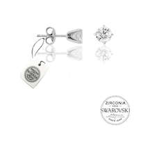 Gümüş Swarovski Tek Taş Küpe N11.50349