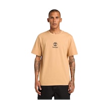 B0a6wwteh31-r Timberland Print Stack Logo Short Sleeve Tee Erkek T-shirt Krem B0a6wwteh31-r Krem