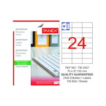 Tw-2037 70x37.125m Laser Etiket 100lü-