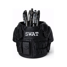 Swat Tasarım Kalemlik Taktik Yelek Masaüstü Organizer Siyah - Beyaz