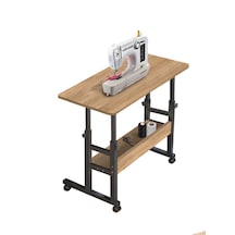 Yükseklik Ayarlı Dikiş Makinesi Sehpası - Atlantik Çam 80x40 Atlantik Çam
