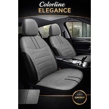 Hyundai Tucson 2010 Ve Sonrası Uyumlu Colorline Elegance Deri Füme Siyah Koltuk Kılıfı