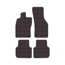 Kia Sorento 2010-2014 Uyumlu Kırmızı Dikişli Siyah Deri Paspas