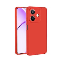 Oppo A3 Kılıf Yumuşak Silikon Kamera Korumalı Lansman Pazarplus Kırmızı
