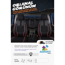 Audi A1 Phantom Siyah Kırmızı Tay Tüyü Oto Koltuk Kılıfı Tam Set -ortopedik-kolay Montaj-terletmez 2018-2024