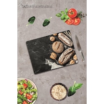 Buğdaylı Ekmek Cam Kesme Tahtası - Cam Kesme Tablası 30 Cm X 4