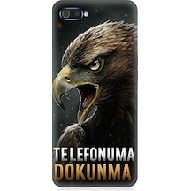 Realme C2 Uyumlu Bakışlarda Kartalın Sertliği Desenli Silikon Kılıf Çok Renkli