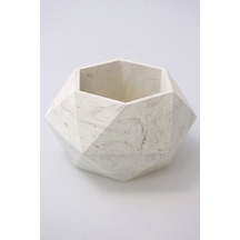 Yapay Çiçek Deposu Handmade Beton Saksı 10.6 Cm Model-11 Taş Rengi