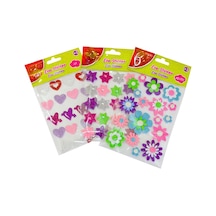 Eva Sticker Simli Doğa Pembe, Mor, Mavi, Yeşil, Kırmızı