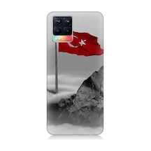 Realme 8 Uyumlu Bayrak Ve Dağ Desenli Silikon Kılıf