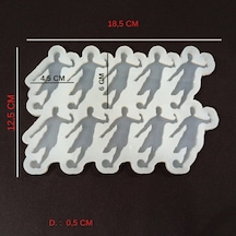 Epoksi Reçine Silikon Kalıp Çoklu Futbolcu Figür Anahtarlık Magnet Kalıbı 1. Kalite Hb13065-0008