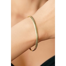 Fiyonk Kuyumculuk 14 Ayar Altın Balıksırtı Bileklik 3.75 Mm Sarı Altın