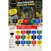 Muhabbet Kuşu Papağan Kuş Aksesuar Tabela Kuş Aksesuarı İsimlik