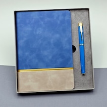 Gold Şeritli M.i Defter Ve Kalem Seti