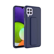 Samsung Galaxy Uyumlu M22 Kapak Standlı El Tutacaklı Silikon Kılıf