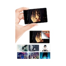 Sasuke Uchiha Kart Kaplama Sticker 7 Adet Çok Renkli