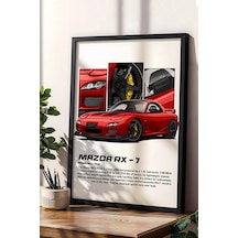 Mazda Rx-7 Çerçeveli Tablo - Mazda Car Poster