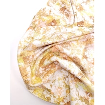Yeşil Kahve Beyaz Renklerde Batik Desenli Pamuklu Dokuma Kumaş Gömleklik & Elbiselik 150x360cm-12552 Yeşil,kahve,beyaz