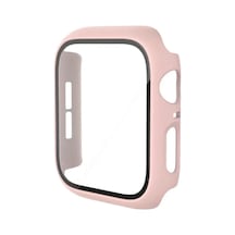 Newface Apple Watch 44mm Camlı Kasa Ekran Koruyucu - Pembe