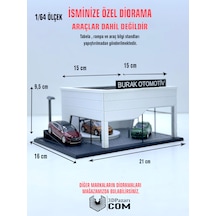 1/64 Ölçekli Beyaz Renkli Showroom Tasarımlı Diorama Araç Sergileme Garajı 3d Baskı